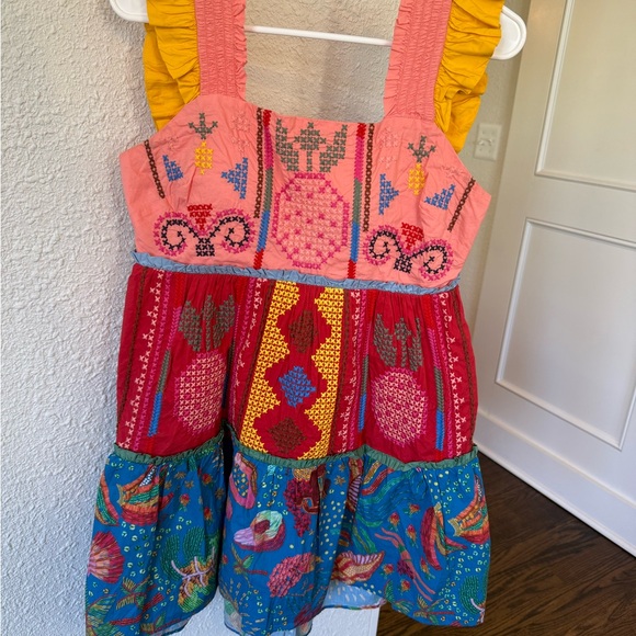 FARM Rio Embroidered Colorblock Flutter Sleeve Mini Dress - Picture 4 of 6